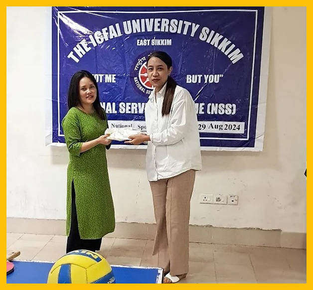 The NSS Cell of The ICFAI University, Sikkim Celebrates National Sports Day in Honor of Major Dhyan Chand.